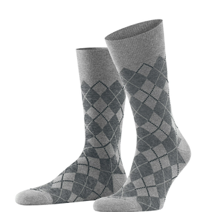 Burlington Daily Sock Crew Carrington grey Men - 1 Pair